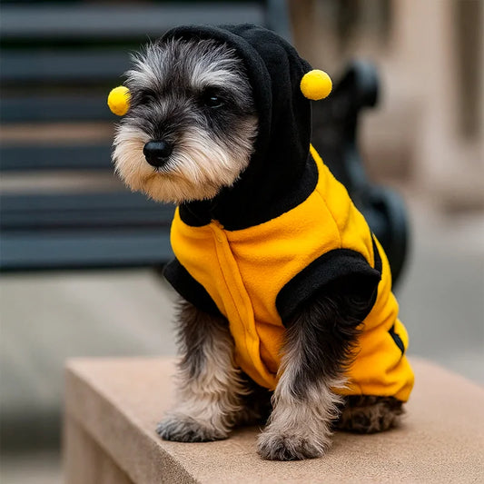 Bee Costume Hoodie for Dogs and Cats - Cozy Fleece Apparel