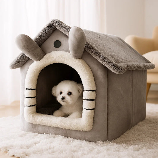 Cozy Foldable Pet House for Dogs and Cats