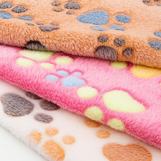 Soft Fluffy Pet Blanket with Cute Cartoon Patterns