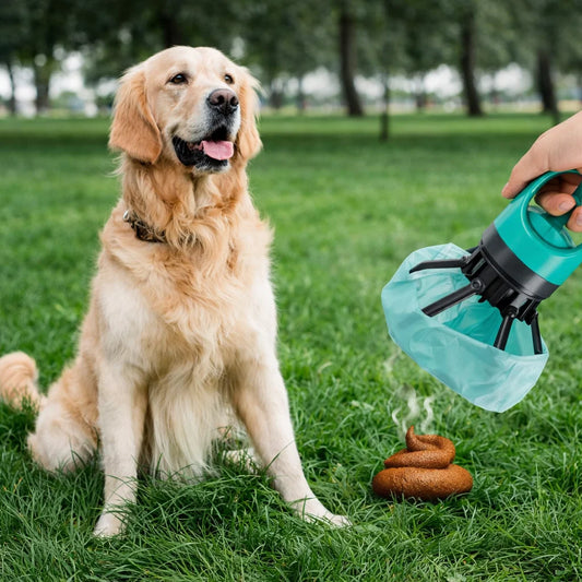 Portable Dog Poop Scooper with Bag Dispenser
