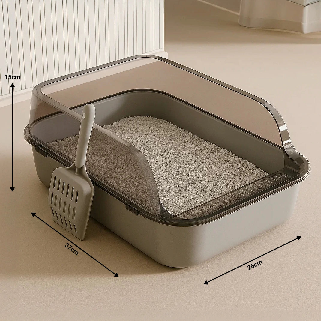 Ultimate Kitty Comfort: Semi-Enclosed Cat Litter Box