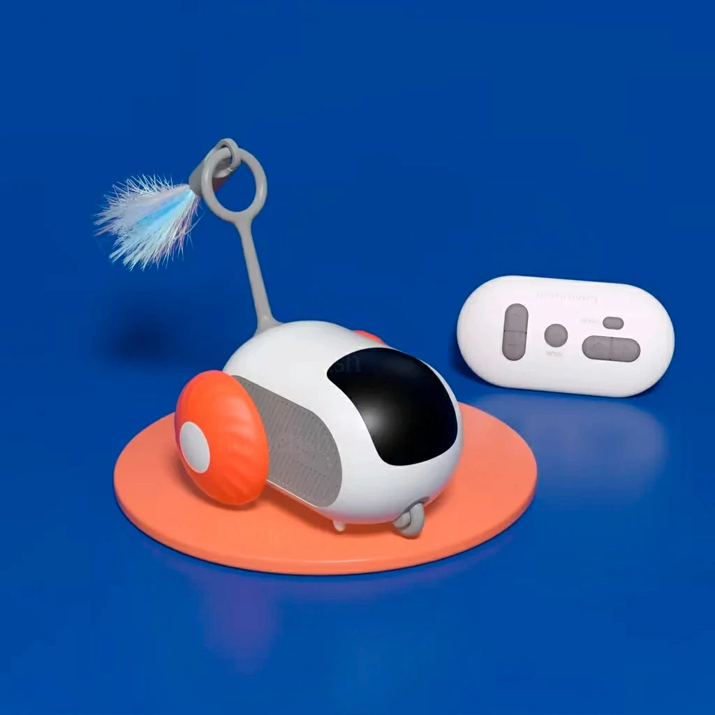 Interactive Smart Cat Toy Car with Remote Control