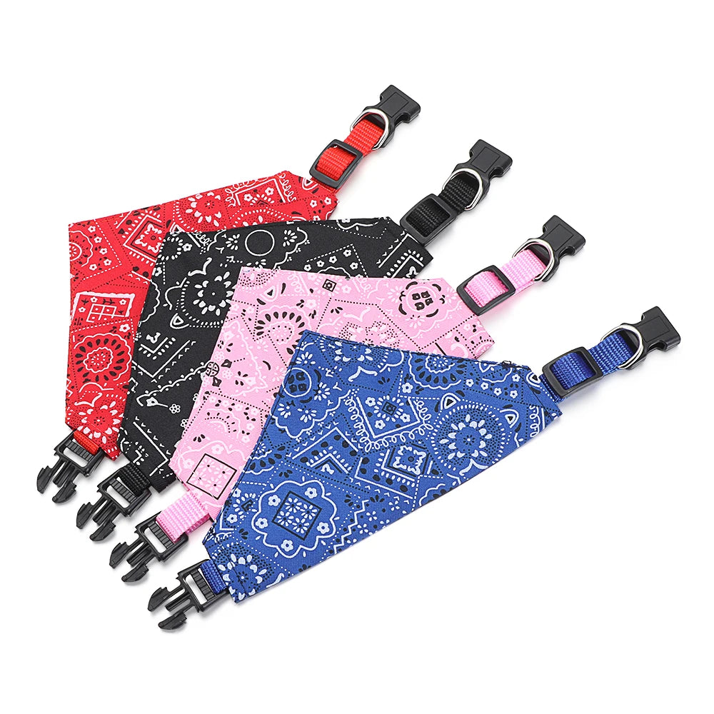 Adjustable Pet Bandana Collar for Cats & Dogs