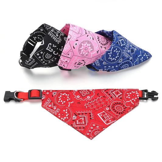 Adjustable Pet Bandana Collar for Cats & Dogs