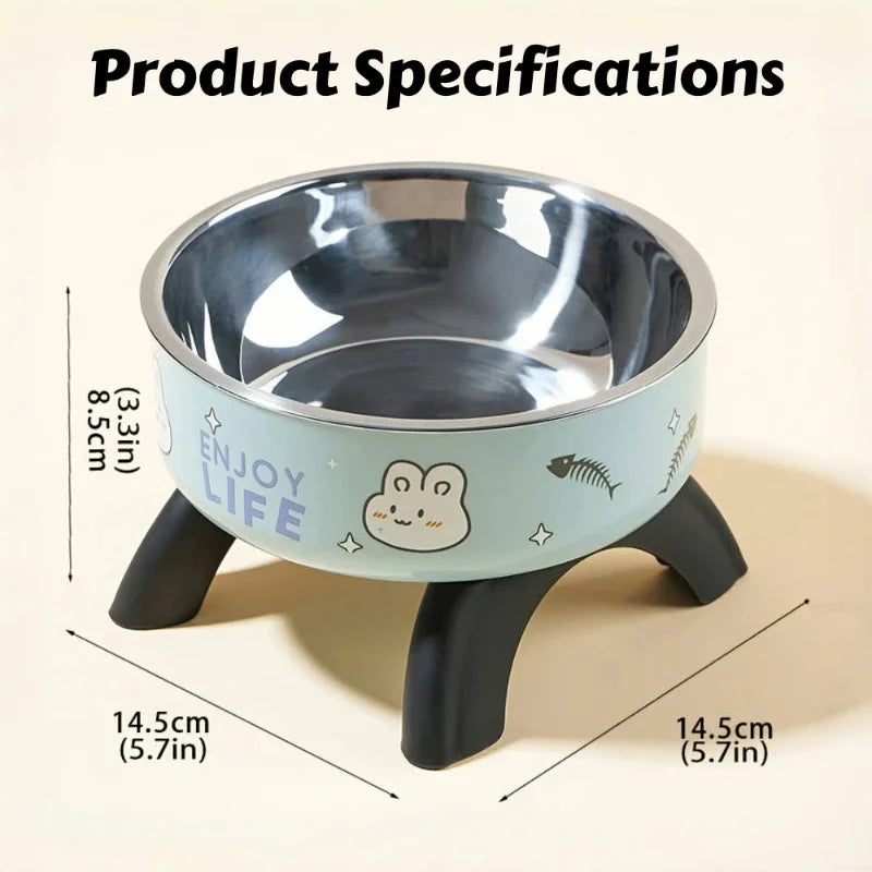 Anti-Tip Stainless Steel Pet Bowl with Non-Slip Base