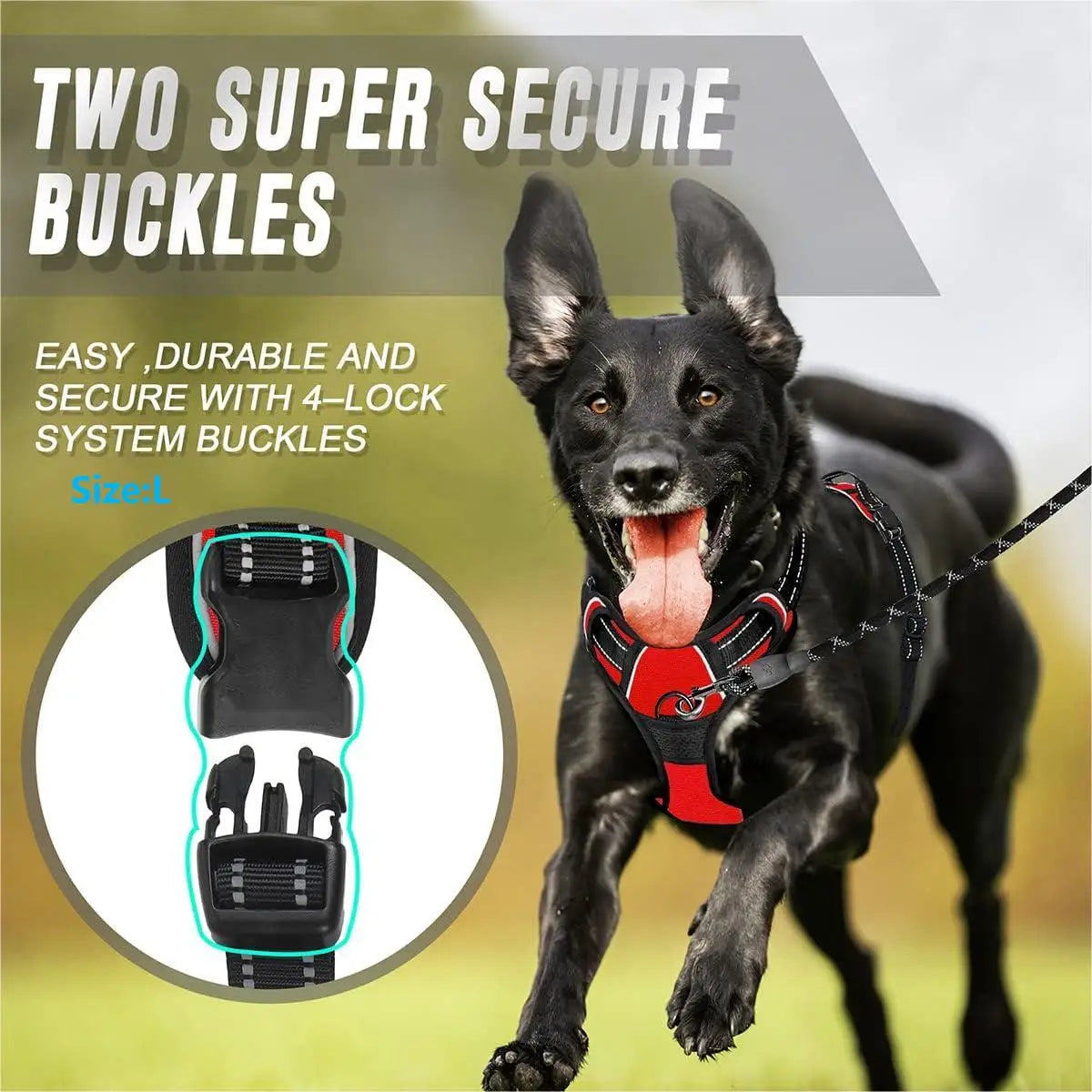 Heavy-Duty Dog Vest Harness - Non-Pull, Reflective & Total Control