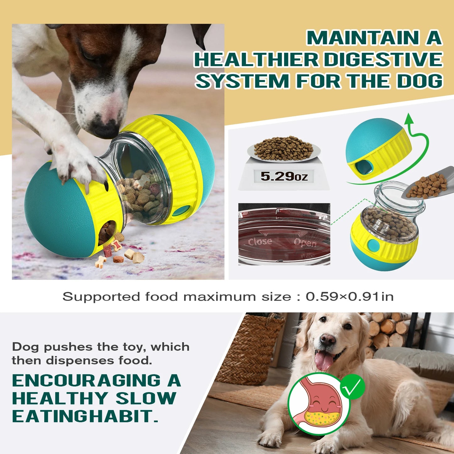 BrainyBite Ball™ – Fun and intelligence for your pet