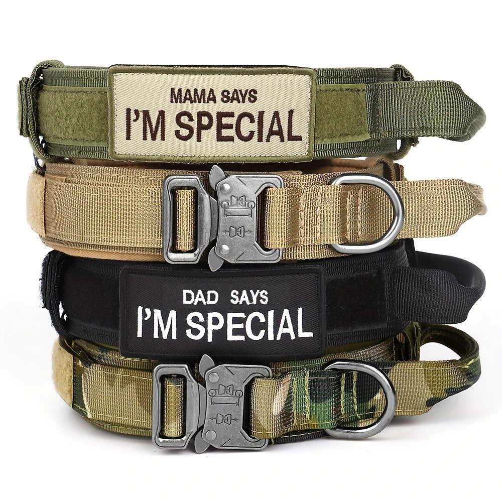 Durable Tactical Dog Collar with Control Handle