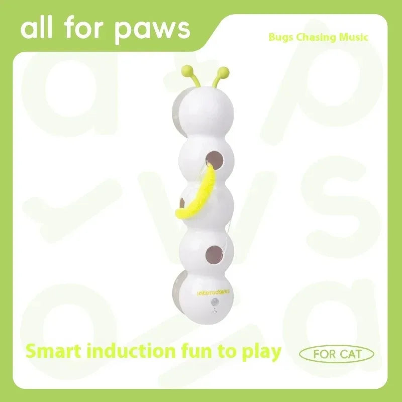 Smart Interactive Caterpillar – USB Rechargeable Cat Toy with Touch Sensor