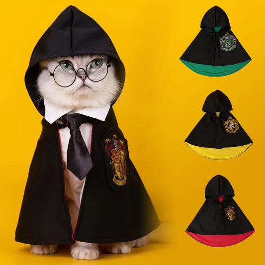 Pet Wizard Cape - Magic Academy Cosplay Costume for Dogs & Cats