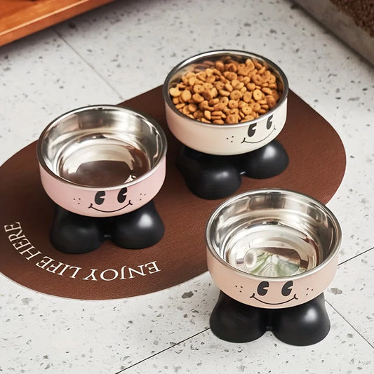Stylish Elevated Pet Bowl - No Spill Design