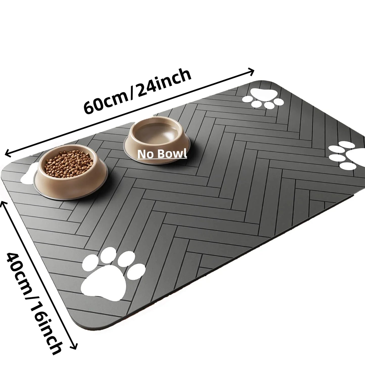 Non-Slip Absorbent Pet Feeding Mat - Quick-Dry & Waterproof Protection