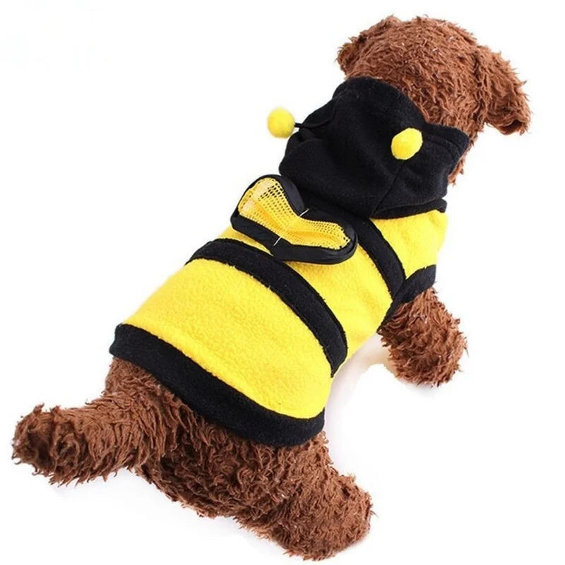Bee Costume Hoodie for Dogs and Cats - Cozy Fleece Apparel