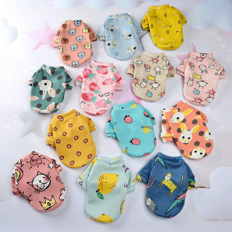 Warm Fleece Pet Hoodie for Small Dogs & Cats