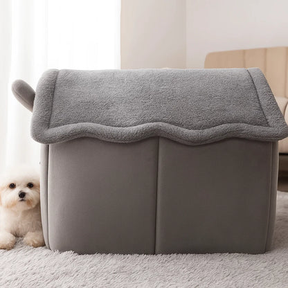 Cozy Foldable Pet House for Dogs and Cats