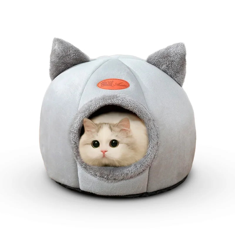 Cozy Cave Pet Bed for Cats and Small Dogs