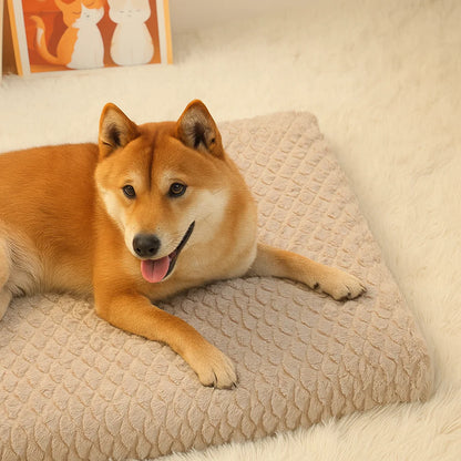 Orthopedic 3D Foam Dog Bed with Washable Faux Fur Cover
