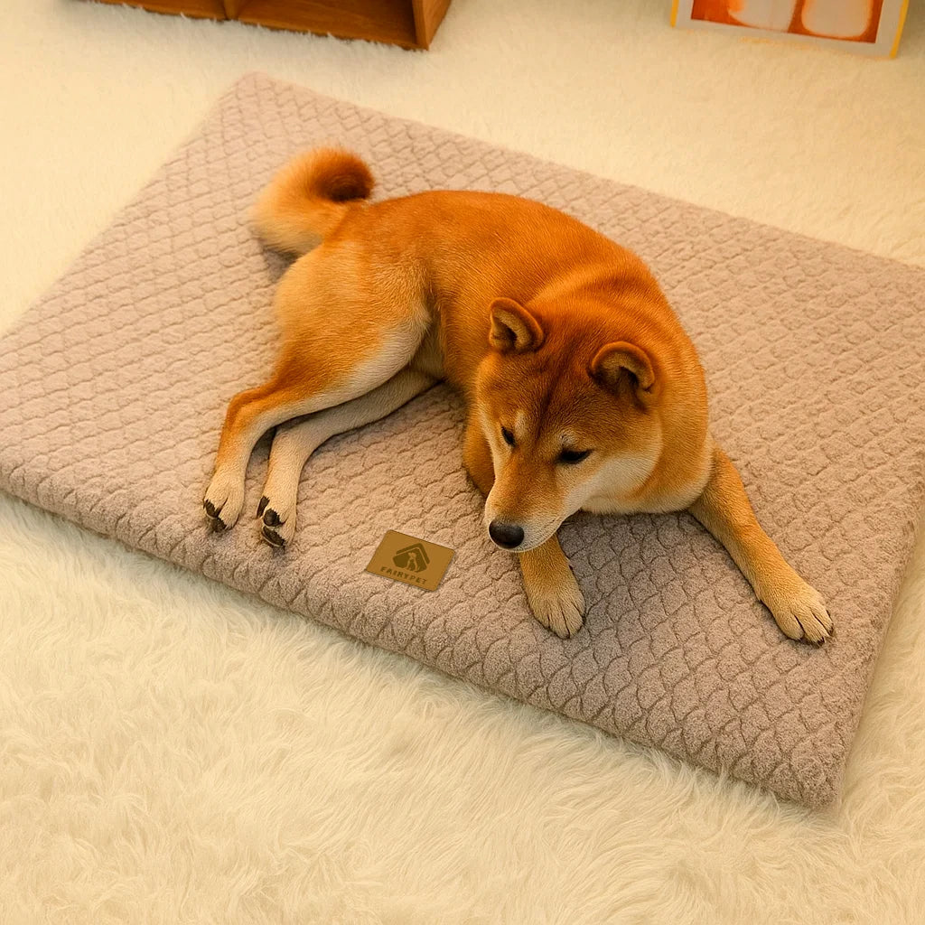 Orthopedic 3D Foam Dog Bed with Washable Faux Fur Cover