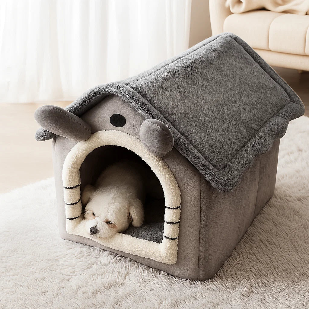 Cozy Foldable Pet House for Dogs and Cats