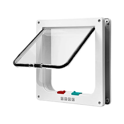 Magnetic Cat Door with 4-Way Lock for Safe Pet Access
