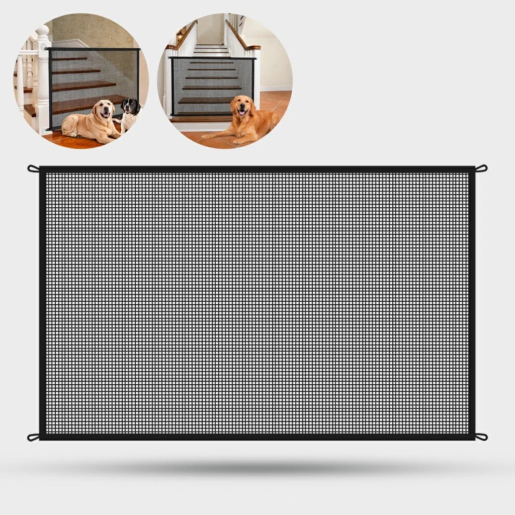 Pet Safety Mesh Gate - Foldable Dog Barrier