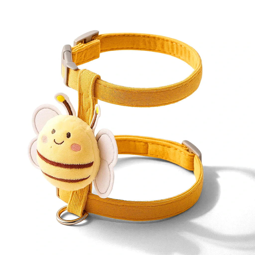 Bee-Themed Cat Harness & Leash Set - Adjustable & Comfortable