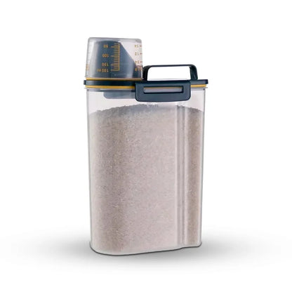 Pet Food Storage Container with Measuring Cup - 1.5kg/2kg