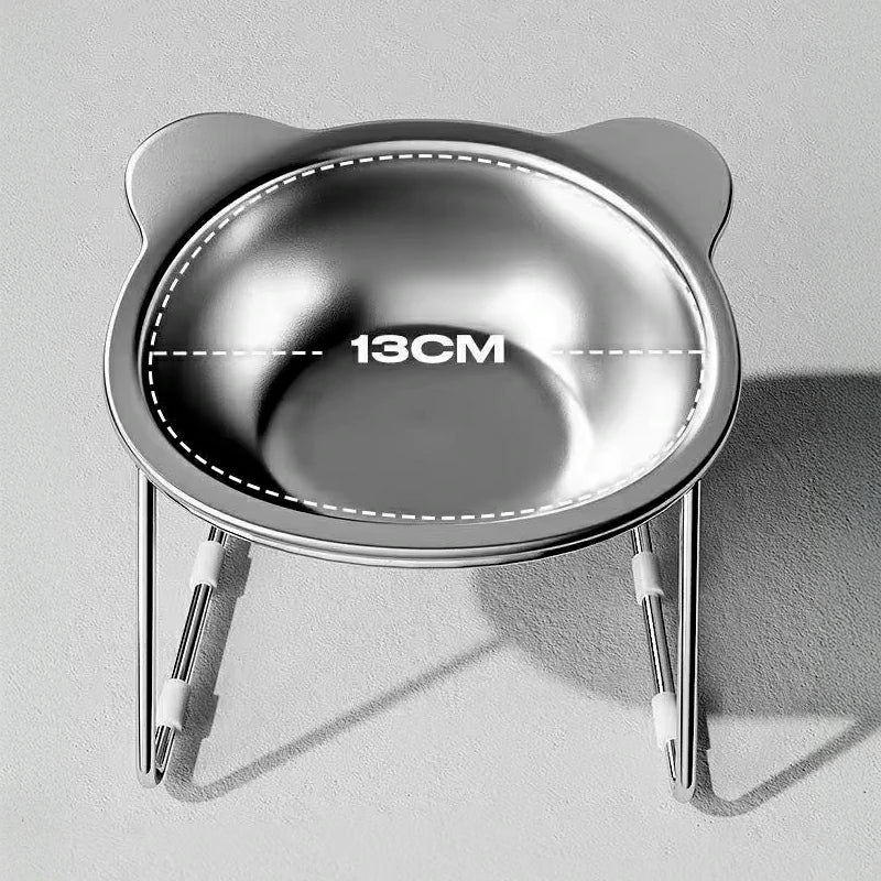 Ergonomic Stainless Steel Pet Bowl with Stand