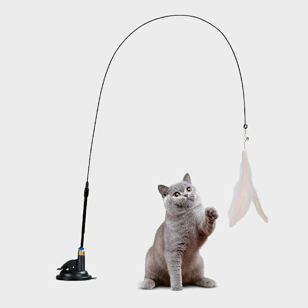 Interactive Cat Teaser Toy with Suction Cup
