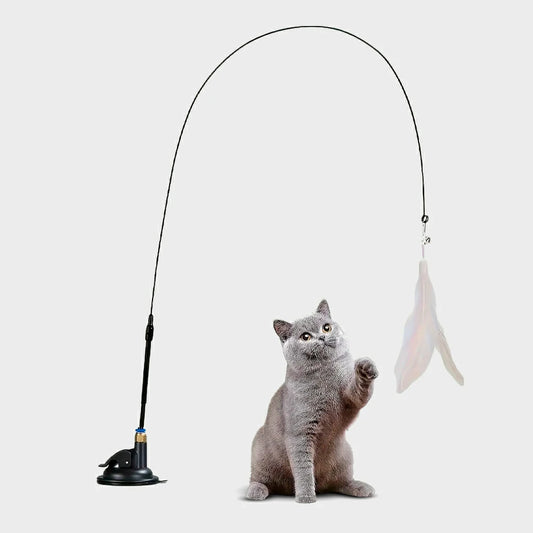 Interactive Cat Teaser Toy with Suction Cup