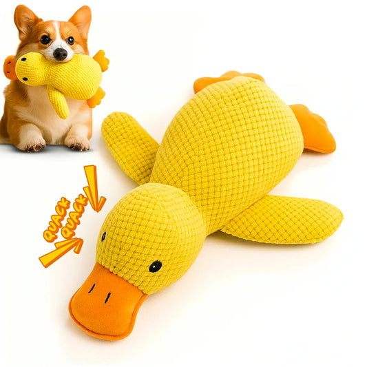 Plush Duck Toy for Dogs - Interactive Squeaky Fun