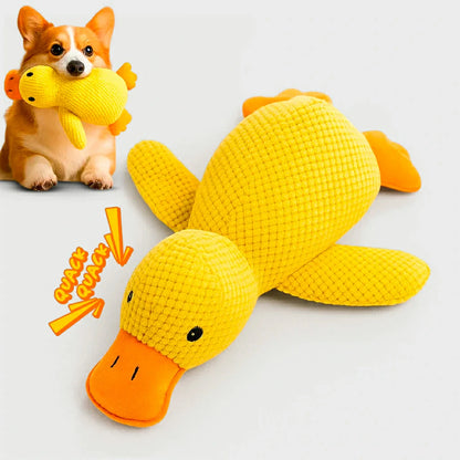 Plush Duck Toy for Dogs - Interactive Squeaky Fun