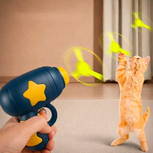 Interactive Cat Toy Flying Disc Shooter for Fun & Training
