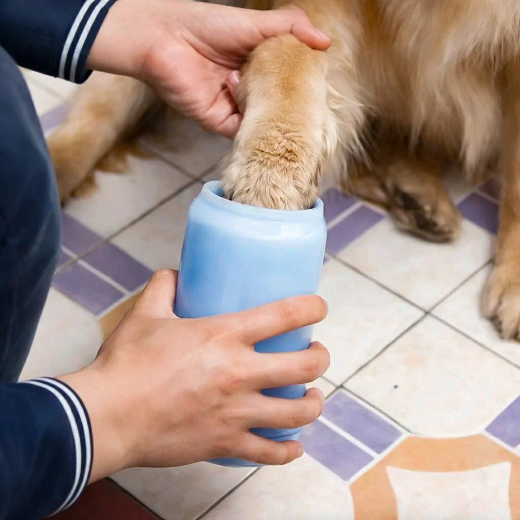Portable Pet Paw Cleaner with Soft Silicone Brush