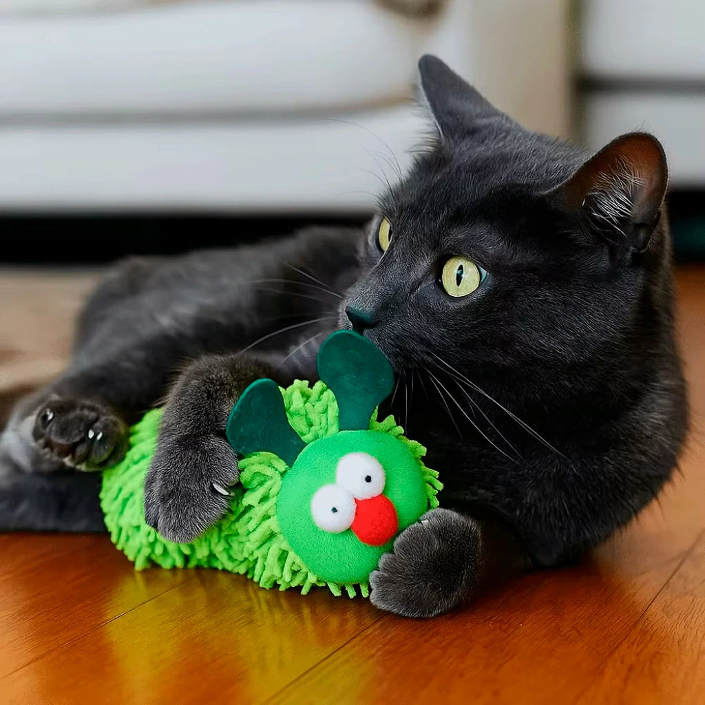 Interactive Cat Plush Toy - Scratch & Bite Resistant
