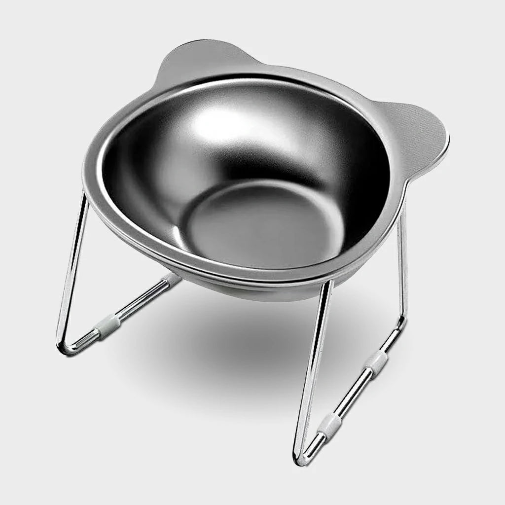 Ergonomic Stainless Steel Pet Bowl with Stand