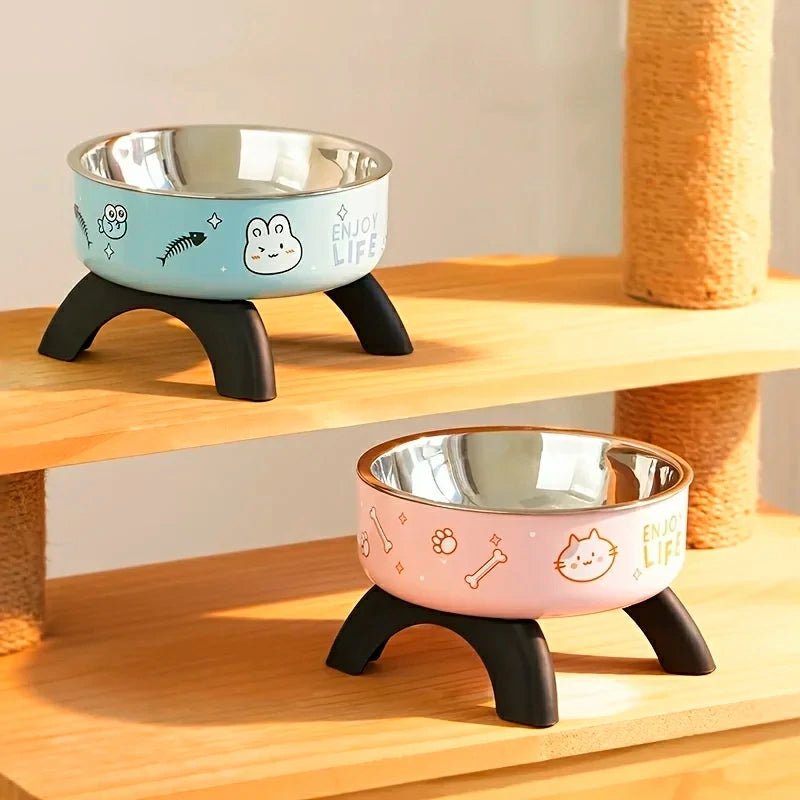 Anti-Tip Stainless Steel Pet Bowl with Non-Slip Base