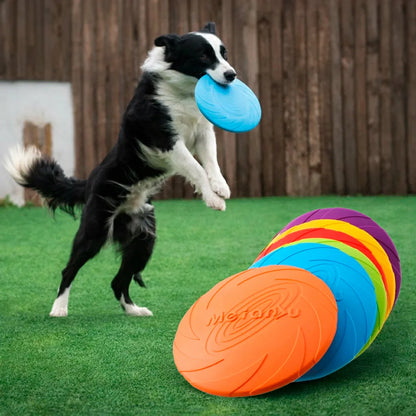 Durable Silicone Dog Flying Disc - Outdoor Fun