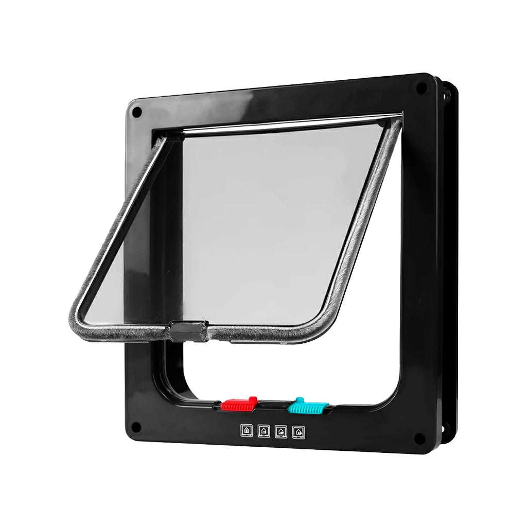 Magnetic Cat Door with 4-Way Lock for Safe Pet Access