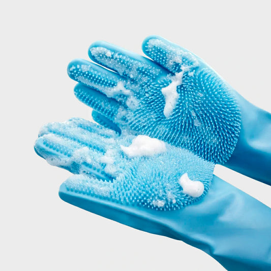Silicone Pet Bath Gloves - Anti-Scratch & Bite