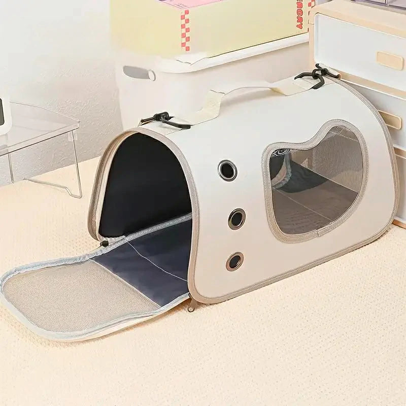 Compact Foldable Pet Carrier for Small Dogs & Cats