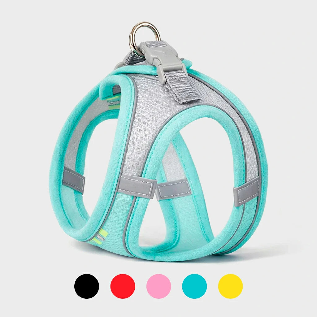 Adjustable Reflective Harness & Leash Set for Small Dogs