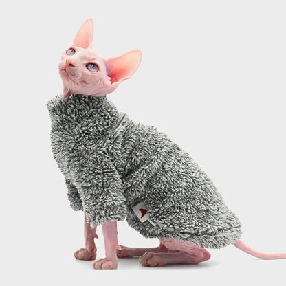 Fluffy Winter Jacket for Sphynx Cats - Ultimate Warmth