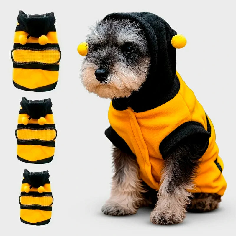 Bee Costume Hoodie for Dogs and Cats - Cozy Fleece Apparel