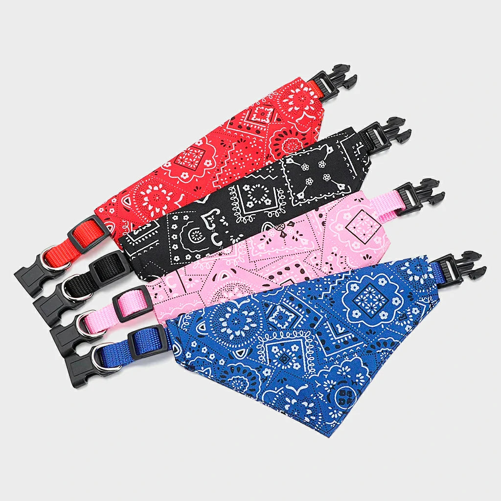 Adjustable Pet Bandana Collar for Cats & Dogs