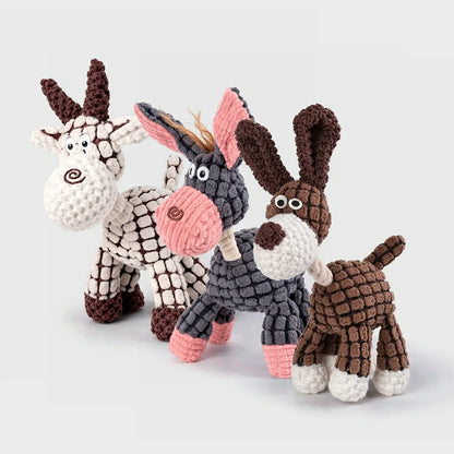 Interactive Plush Donkey Toy for Cats and Dogs