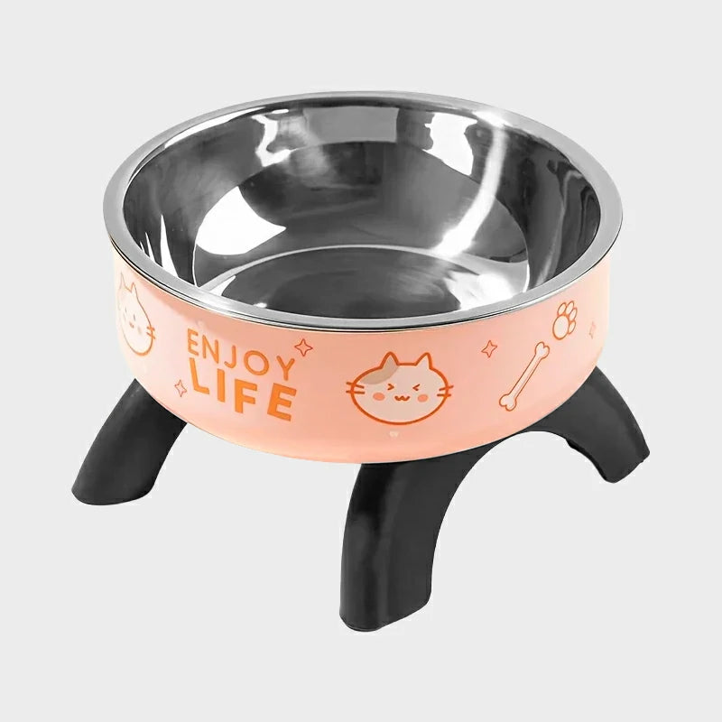 Anti-Tip Stainless Steel Pet Bowl with Non-Slip Base