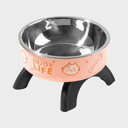 Anti-Tip Stainless Steel Pet Bowl with Non-Slip Base