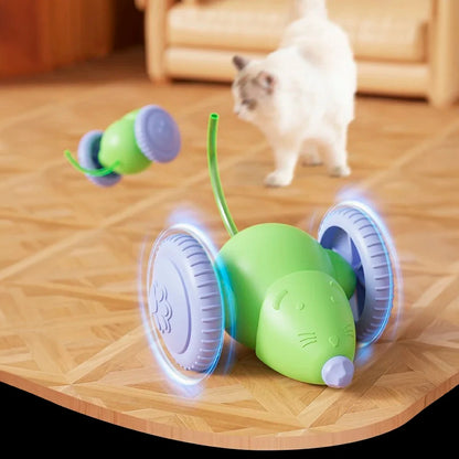 Interactive Rechargeable Cat Toy with Obstacle Avoidance