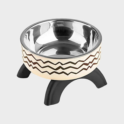 Anti-Tip Stainless Steel Pet Bowl with Non-Slip Base
